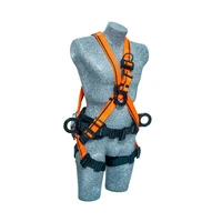 Arnés de Cuerpo Entero Dieléctrico de 4 Argollas Aislada (dorsal. Frontal y Laterales). Modelo En X. Talla Universal. Incluye Porta Eslinga y Soporte Lumbar