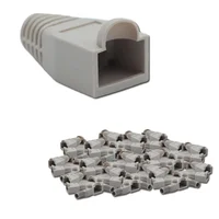 Bota Protectora Conector Cable UTP RJ45 CAT 5E Gris x 100