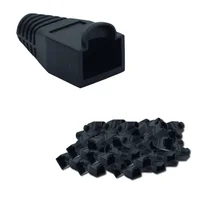 Bota Protectora Conector Cable UTP RJ45 CAT 5E Negro x 100