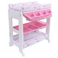Bañera Con Cambiador Natiel Rosa- Eb815-1