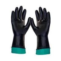 Par De Guantes Industriales Antideslizables Calibre 25 Talla S 71/2 Bicolor