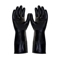 Par De Guantes Industriales Antideslizables Calibre 35 Talla L 9 Negros