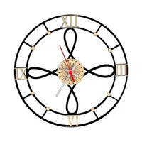 Reloj de Pared Redondo Gothic Día 30cm Negro