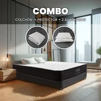 Hotel Dreams Combo Colchón Energy Doble 140X190 Cm Medio Firme Ortopédico con Almohada Y Protector