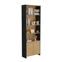 Biblioteca Lisa 180 con Puertas 180 X63x26 Rta Fresno Wengue