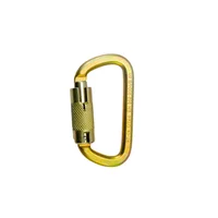 Mosquetón Carabinero con Triple Bloqueo y Apertura de 12 mm 40 Kn Set X 3 Unidades