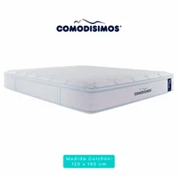 Colchón Semidoble Comodisimos Doble Sensación de Firmeza Suave Soft Motion 120x190x32 + 1 Almohada + Protector
