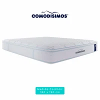 Colchón Queen Comodisimos Doble Sensación de Firmeza Suave Soft Motion 160x190x32 + 2 Almohadas + Protector