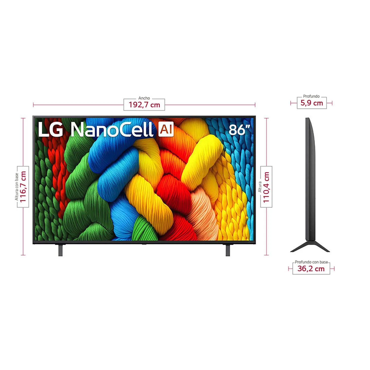 Televisor 86 Pulgadas Nanocell 4k Uhd Webos25 LG Channels Gratis Magic ...