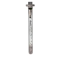 Regla de Bolsillo Acero Inoxidable 15 cm con Clip y Tabla de Conversión