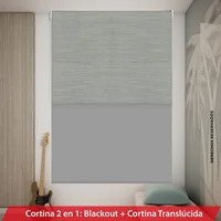 Cortina Enrollable 2En1 140X170Cm Gris Stone Pb