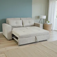 Sofá Cama Bourbon 1.40 Tela Camel