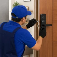 Instalacion Cerrojo Digital Puerta Madera Int