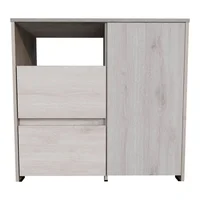Cómoda Napoles 77x80x35 cm Ceniza Blanco