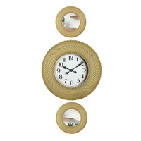 Set de 2 Espejo + Reloj Oro Shine Just Home Collection