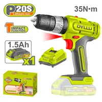 Taladro 3/8 Pulgadas Inalámbrico 20V + Batería 1.5Ah y Cargador Dyllu