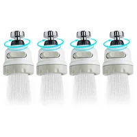 Set x4 grifo ahorrador agua giratorio adapta