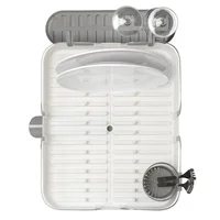 Escurridor de Platos Polipropileno con Soporte para Copas Blanco 34,392x14,91x42 cm