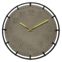 Reloj Muro 50 cm Gris/Dorado