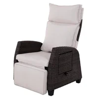 Just Home Collection Sillón Reclinable Exterior Rattan Vigo Café