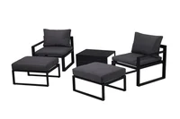 Juego De Terraza Sala Exterior Aluminio 5 Piezas Fortune