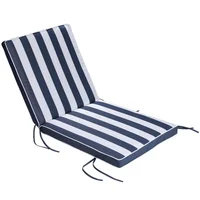 Cojin Para Silla con espaldar Rectangular 116x51Cm Rayas Azules