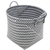 Canasto Plástico Tejido 34X40X34 cm Gris Just Home Collection