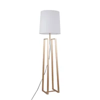 Lámpara Pie Laghu 1 Luz E27 Blanco / Dorado