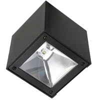 Aplique Solar LED Cubik Luz Cálida Negro