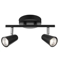 Barra Nali 2 Luces Gu10 Negro
