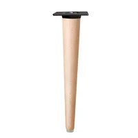 Pata Madera Conica 300 Mm Laca Nat. Recta