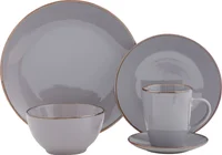 Just Home Collection Juego Vajilla 6 Puestos 30 Piezas Gris