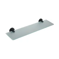 Repisa Vidrio Chicago Negro Mate Sensi Dacqua