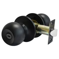 Cerradura Baño Pomo Negro Fixser