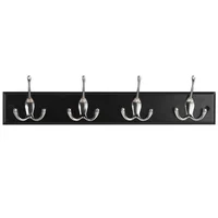 PERCHA 4GANCHOS TRIPLE NEGRO