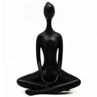 Figura Yoga Manos Abajo Negra 24.8 Cm