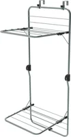 Tendedero de Puerta Plegable Negro 51x42x120cm Metal Peso máximo soportado 6 kg