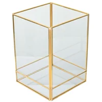 Farol Metal Vidrio 10X10X15Cm
