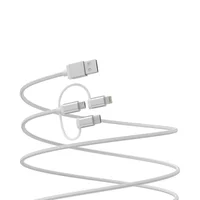 Cable Usb 3En1 Micro/Lightning/Type-C 3M