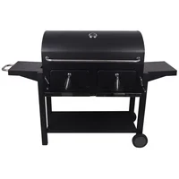 Asador a carbón con bandeja con tapa 109x162cm mr beef