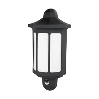 Farol Muro LED Sensoria Luz Neutra Negro
