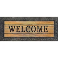 Tapete Entrada Metal Welc 40 cm X 96 cm