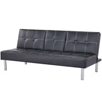 Sofá Cama 3 Puestos Bonnie 182x84x84 cm Negro