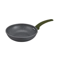 Sartén Paila en Aluminio Antiadherente 24cm 2200ml con Mango Gris/Olivo Just Home Collection