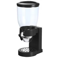 Just Home Collection Dispensador Cereal 3 Litros Negro/Transparente