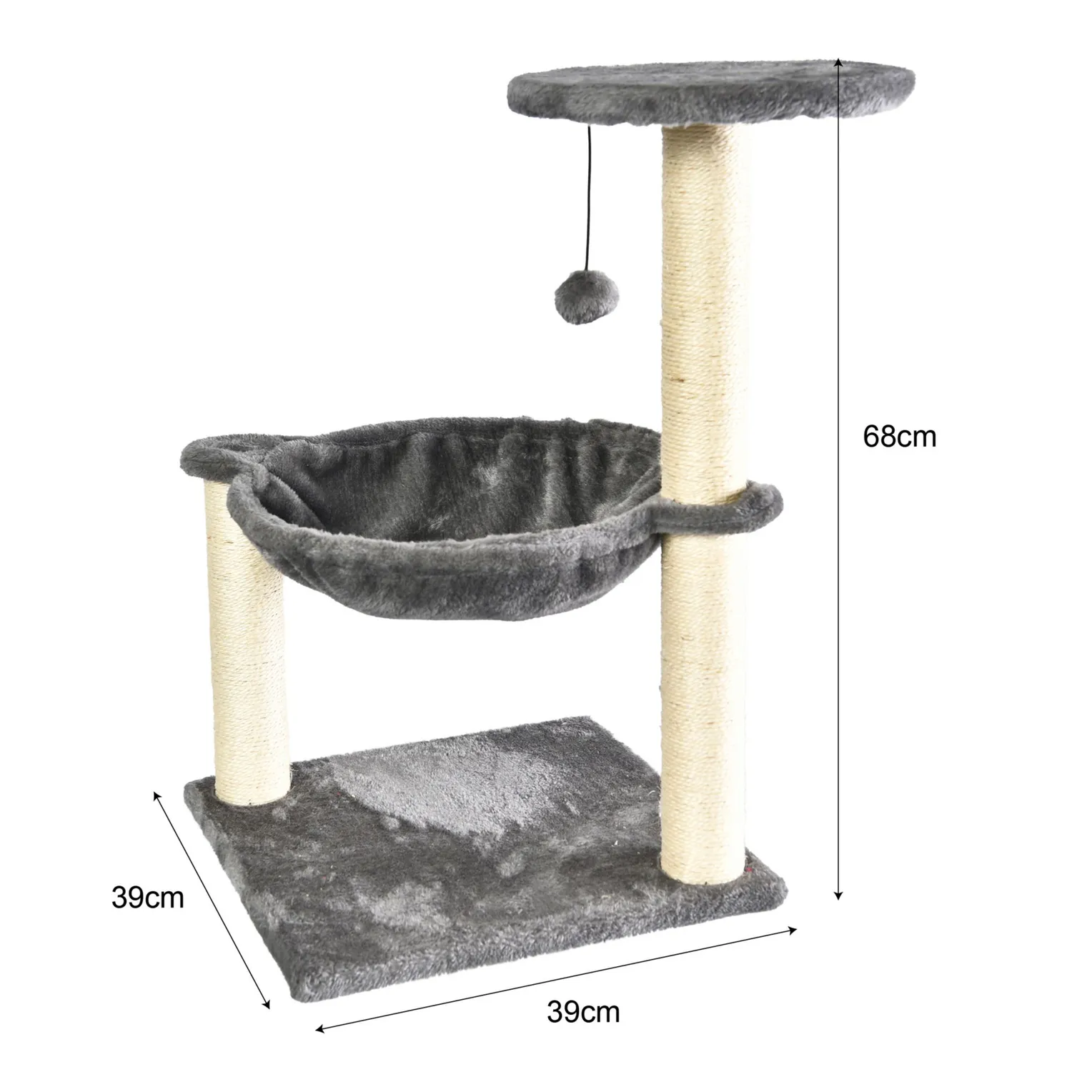 Gimnasio Para Gato Gris 68x39x39cm 10