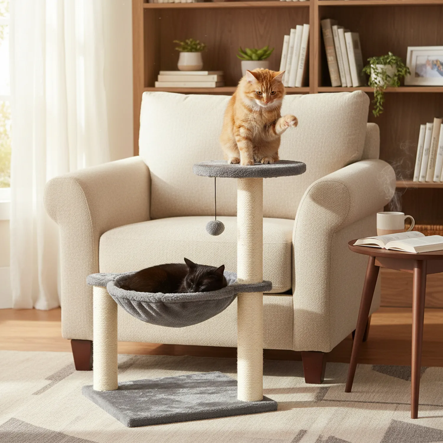 Gimnasio Para Gato Gris 68x39x39cm 4