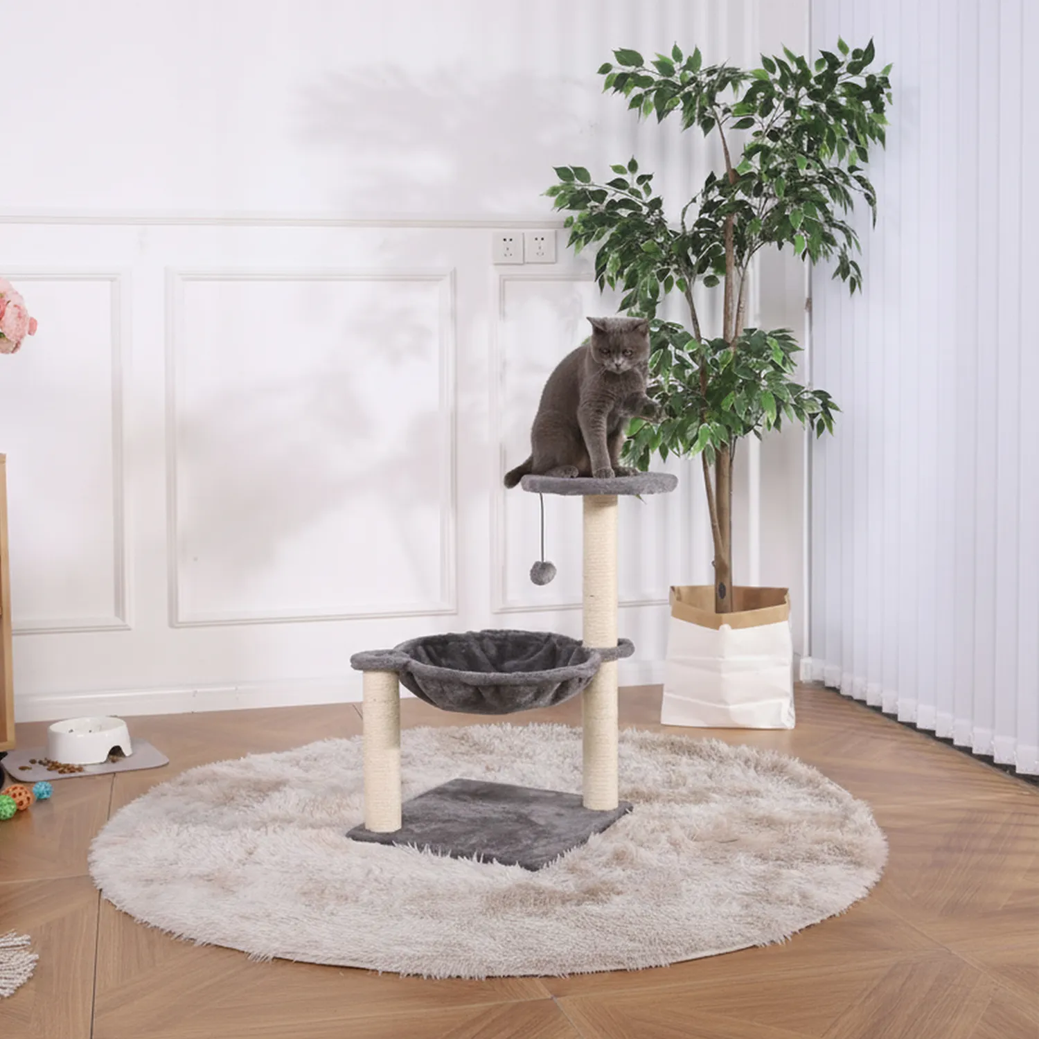 Gimnasio Para Gato Gris 68x39x39cm 5