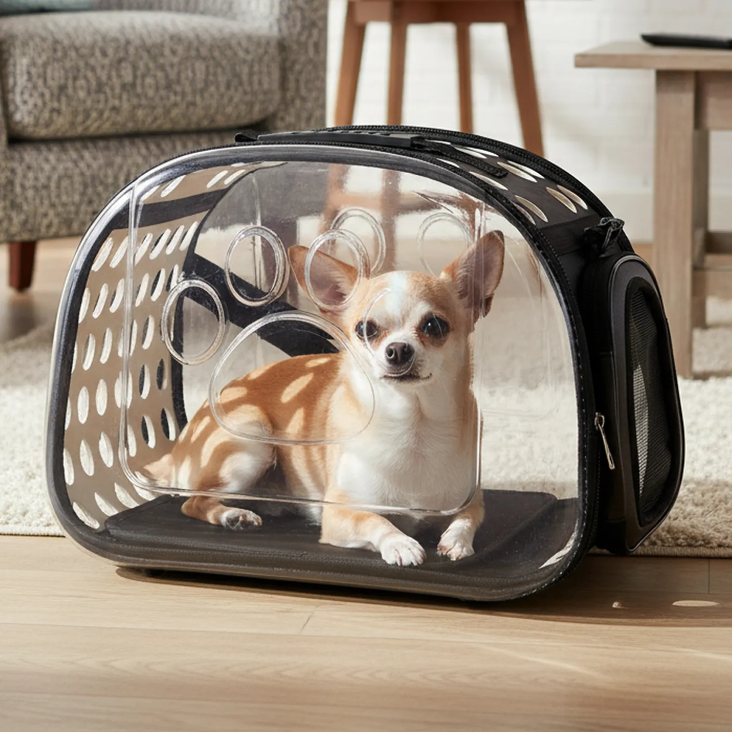 Cargador Para Mascotas 42x33x28.5cm Pequeña Azul
