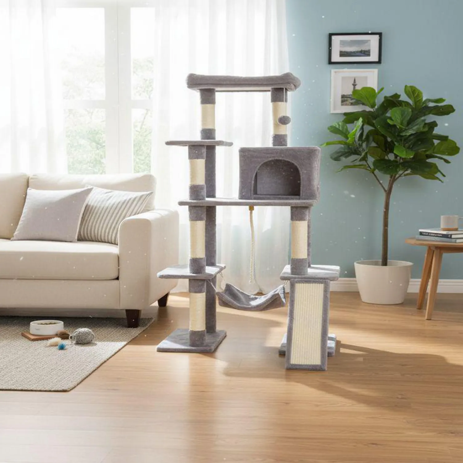 Gimnasio Para Gato Gris 159x77x48.5cm 3
